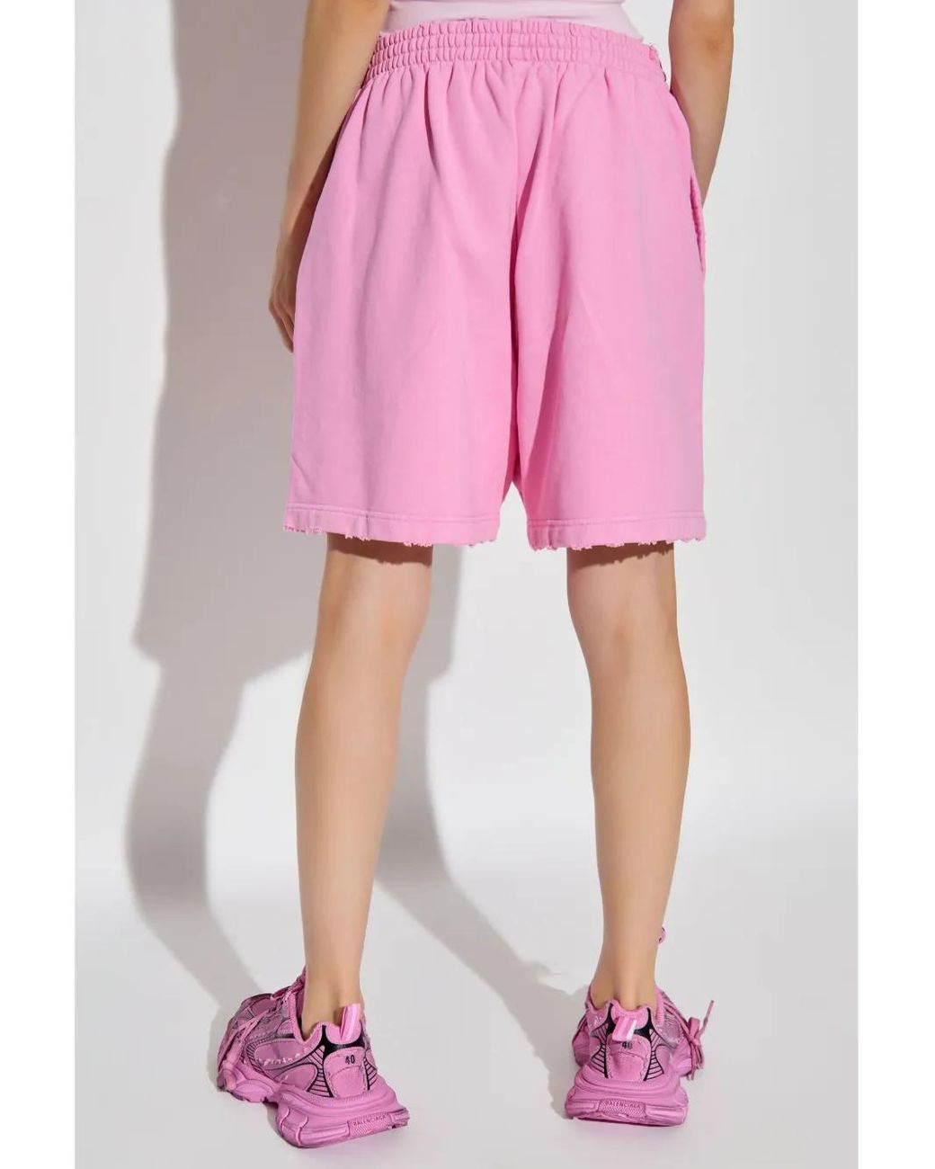 Balenciaga Pink Cotton Shorts