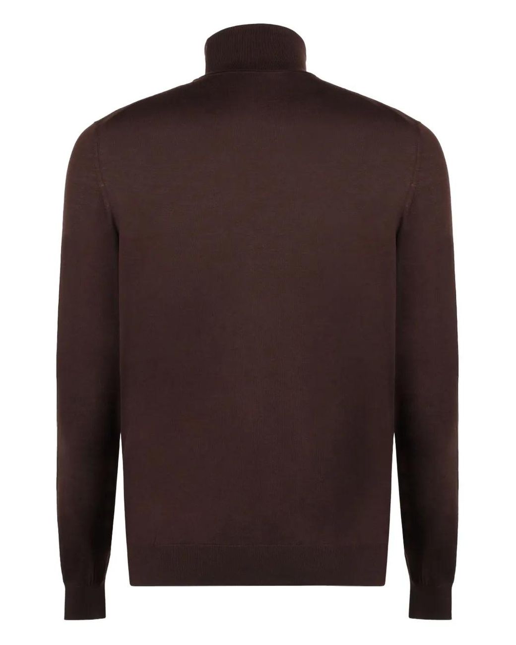Kiton Brown Wool Sweater for men