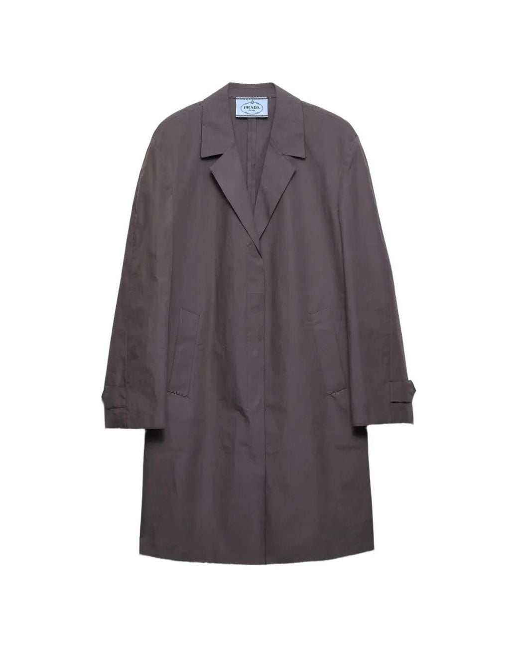 Abrigo Con Botones Prada de color Gray