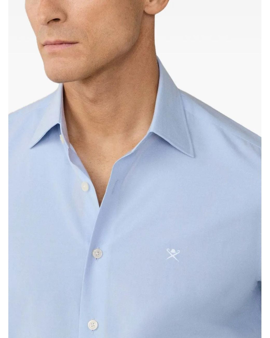 Hackett Blue Cutaway-Collar Shirt for men