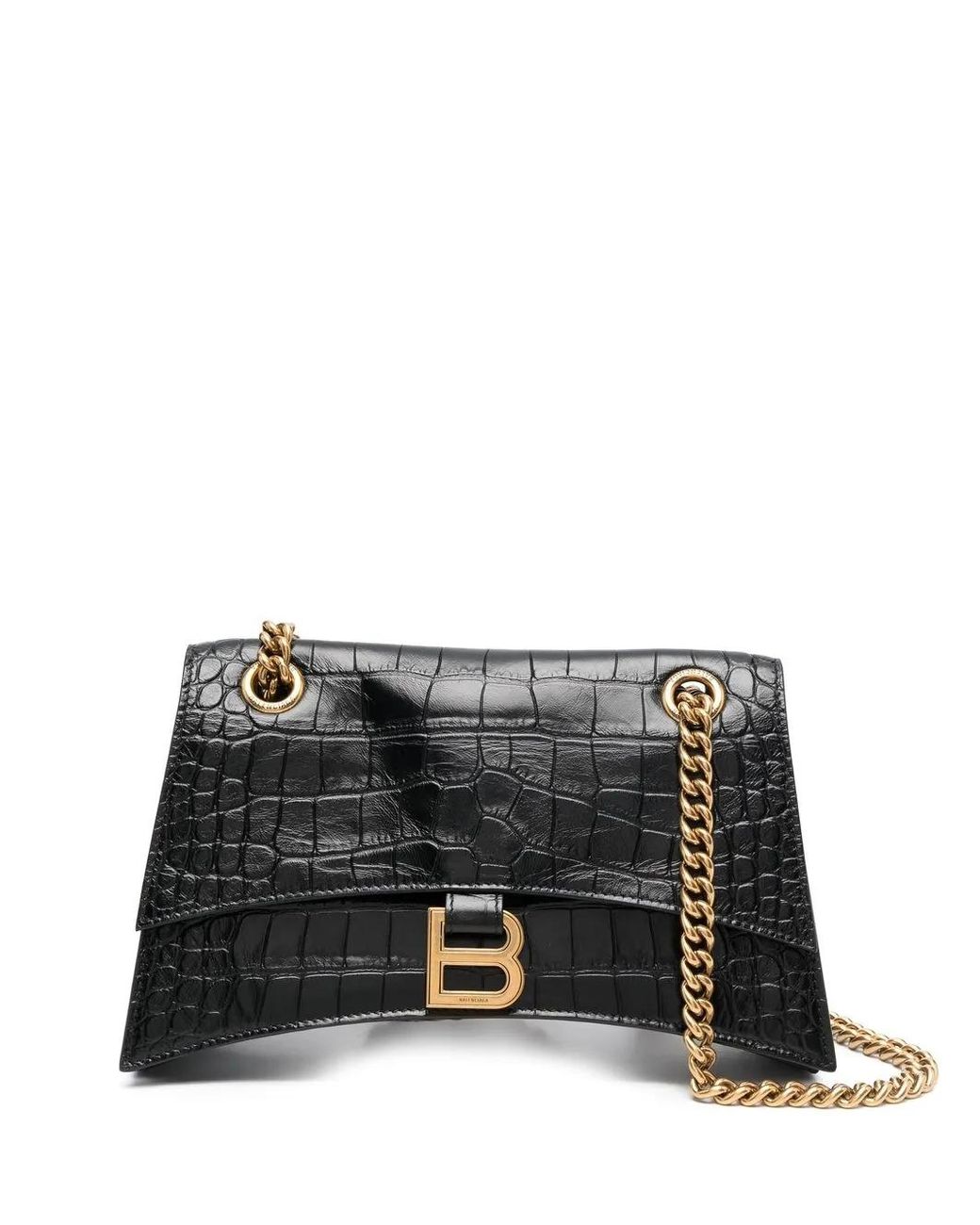 Balenciaga Black Crush Chain Small Leather Shoulder Bag