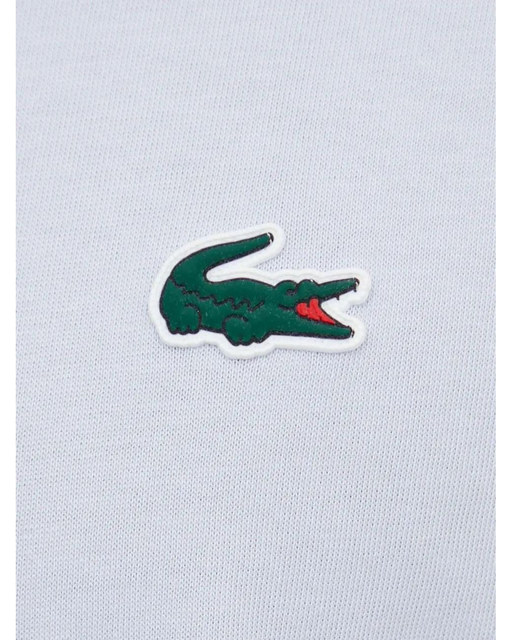 Lacoste White T-Shirt À Patch Logo for men