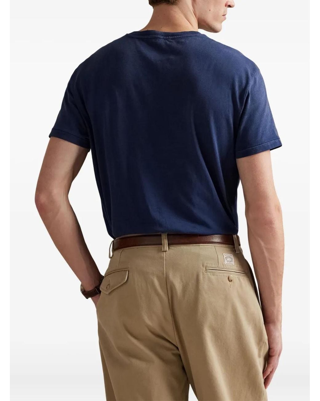 Polo Ralph Lauren Blue Authentic Logo T-Shirt for men