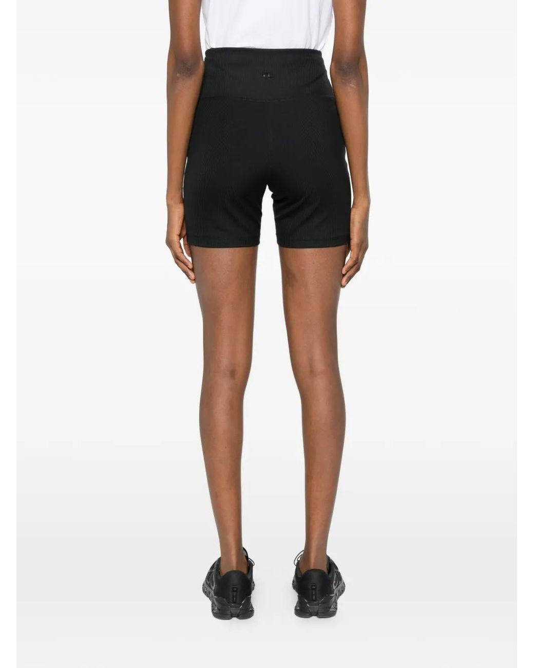 J.Lindeberg Black Elisa Ribbed Biker Shorts