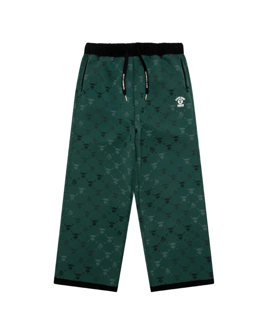 Aape By A Bathing Ape Black Logo-Print Reversible Track Pants for men