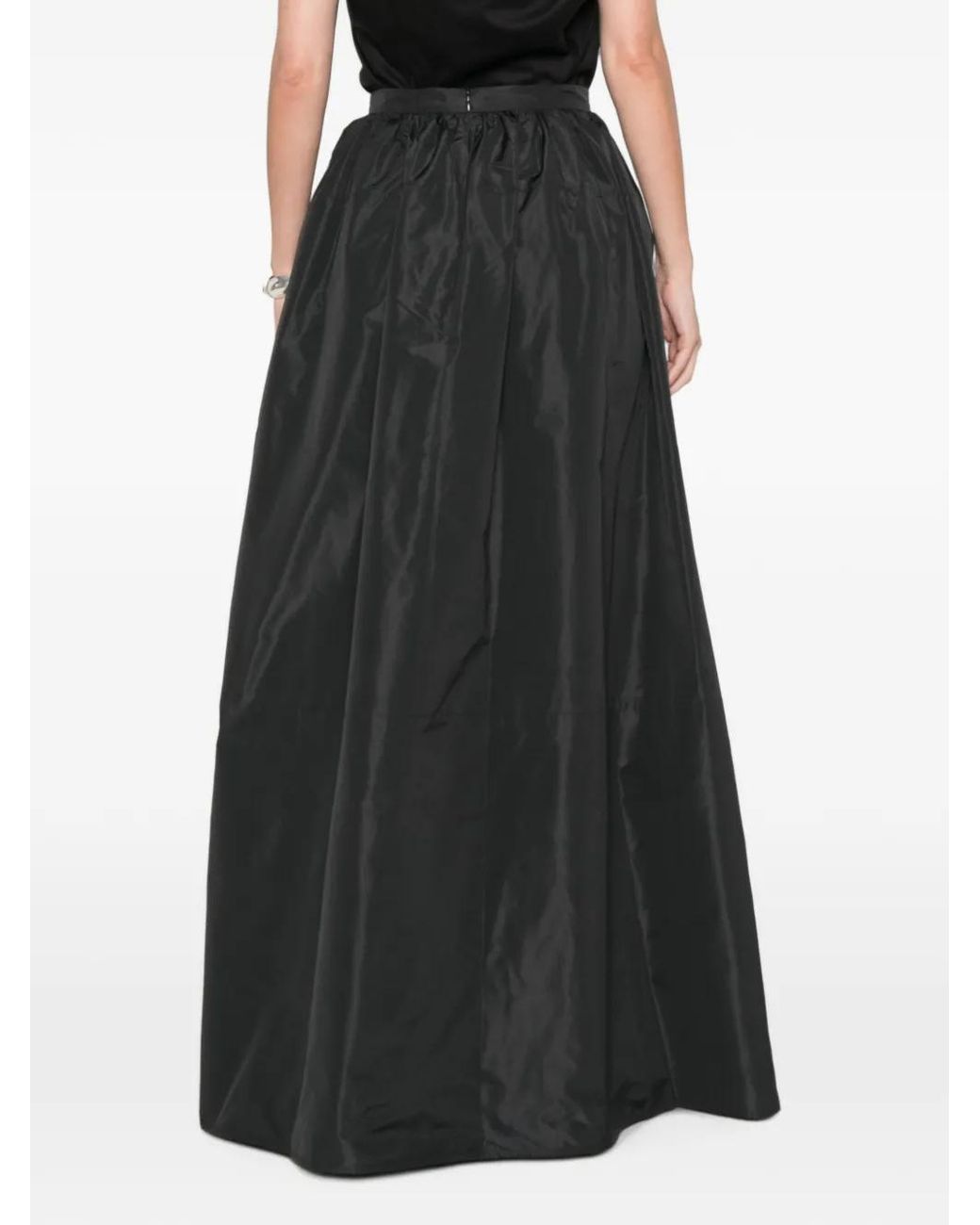 Lutz Huelle Black Adrian Flared Maxi Skirt
