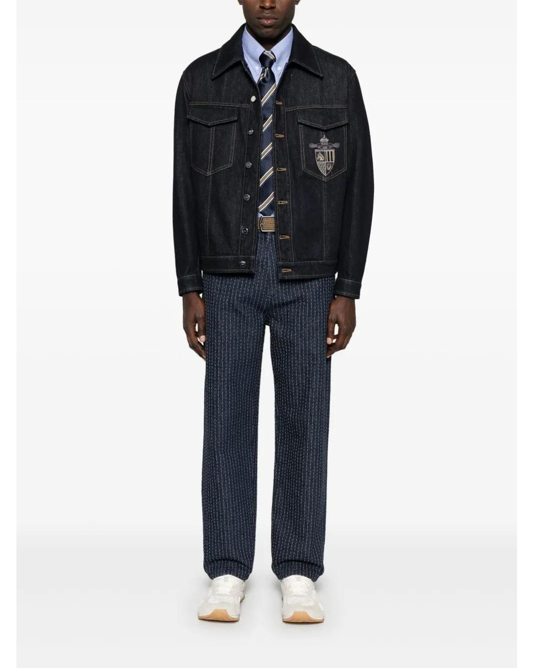 Fendi Black Cotton Denim Jacket for men