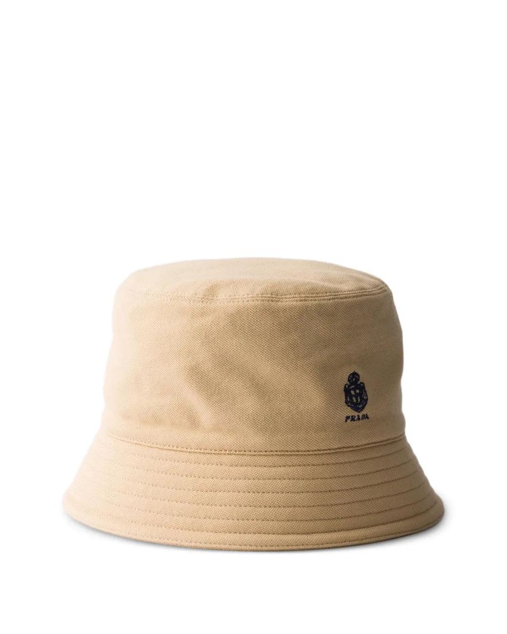 Prada Natural Old Pique Bucket Hat for men