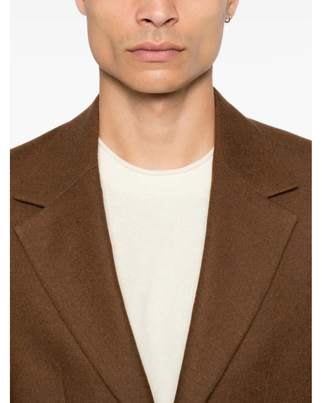Sandro Brown Long-Sleeve Buttoned Blazer for men