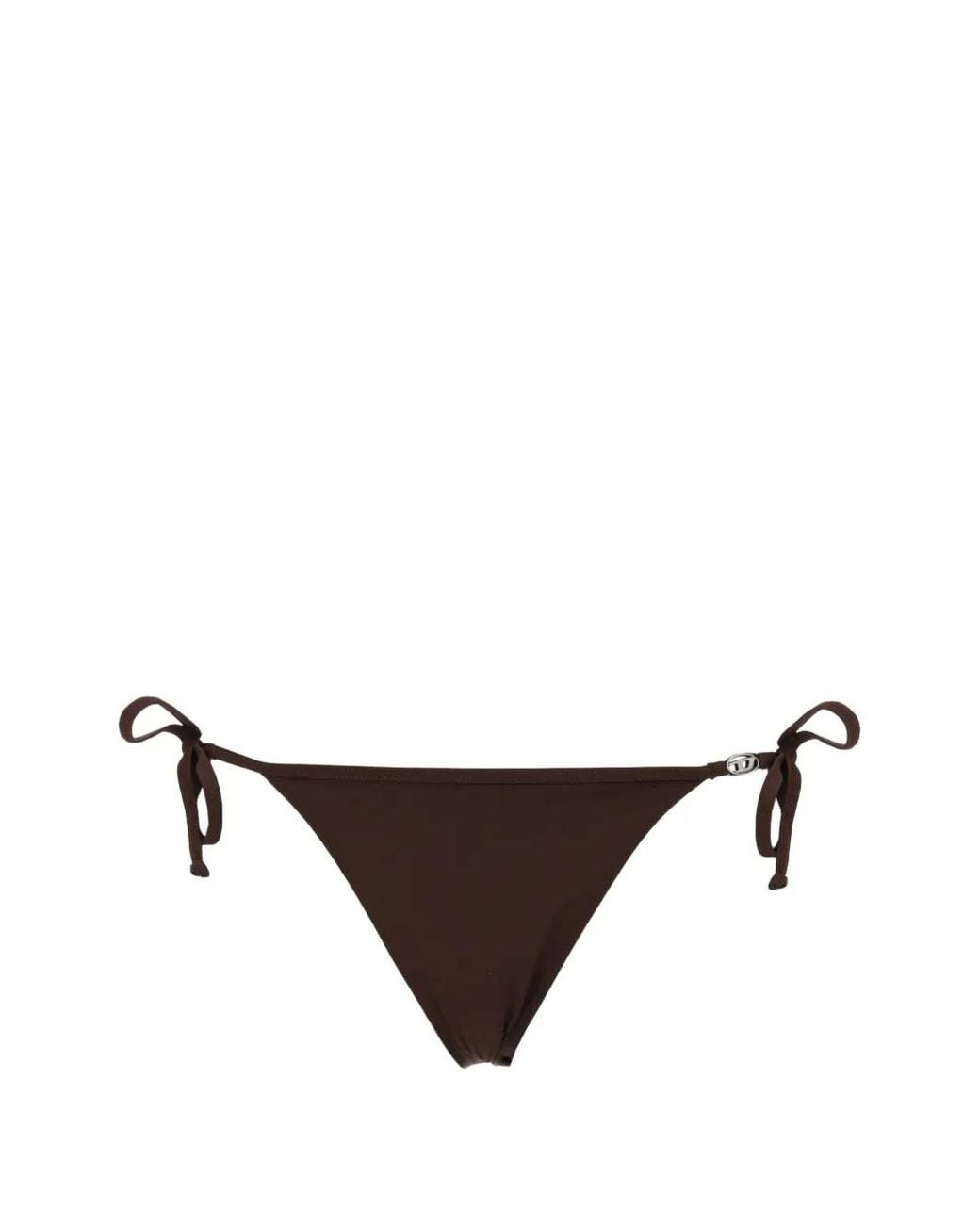 DIESEL Brown Lace-Fastening Bikini