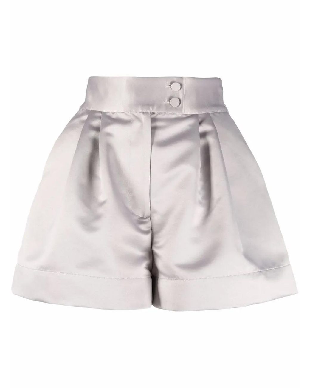 Styland White High-Waist Wide-Leg Shorts