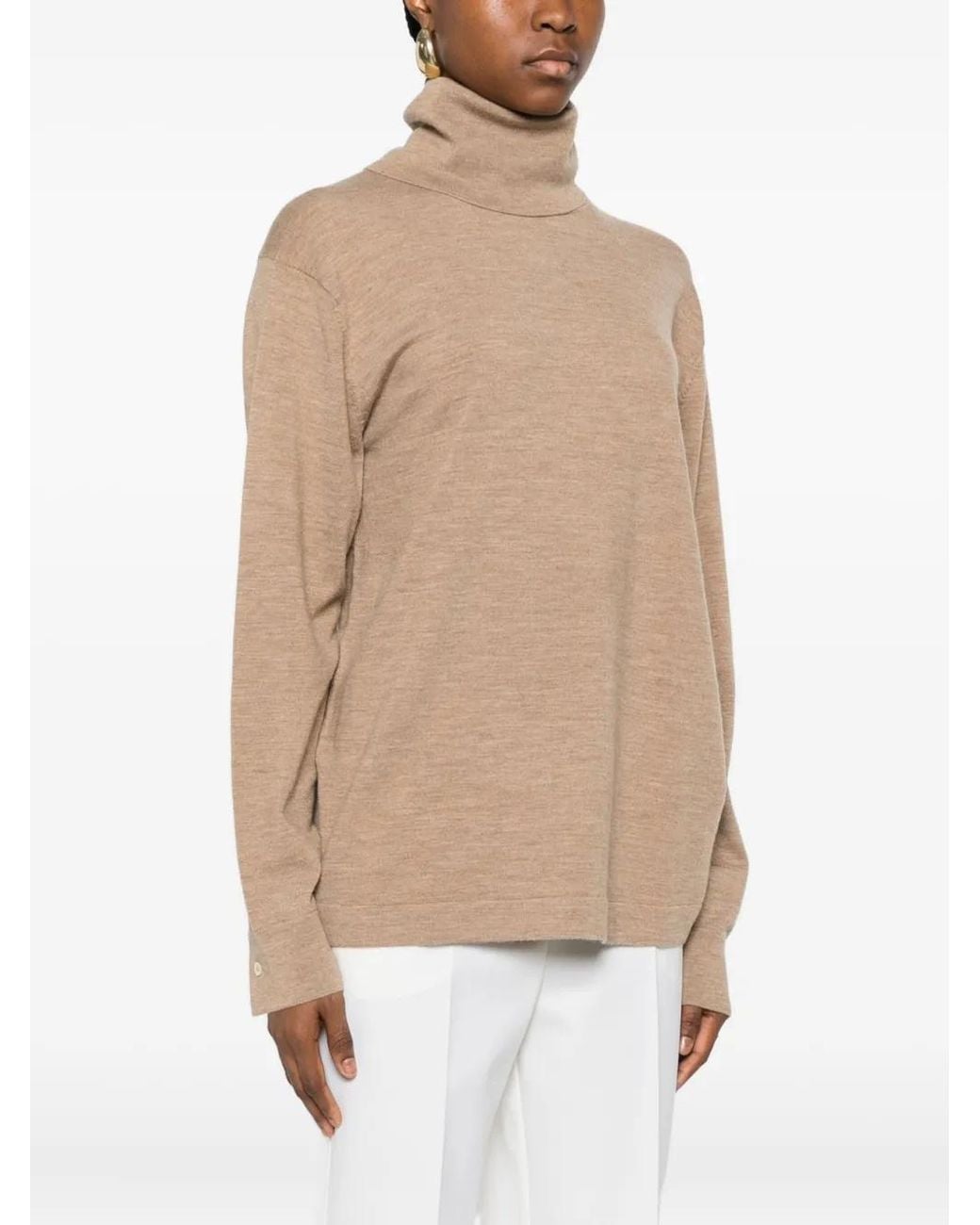 P.A.R.O.S.H. Natural Roll-Neck Sweater
