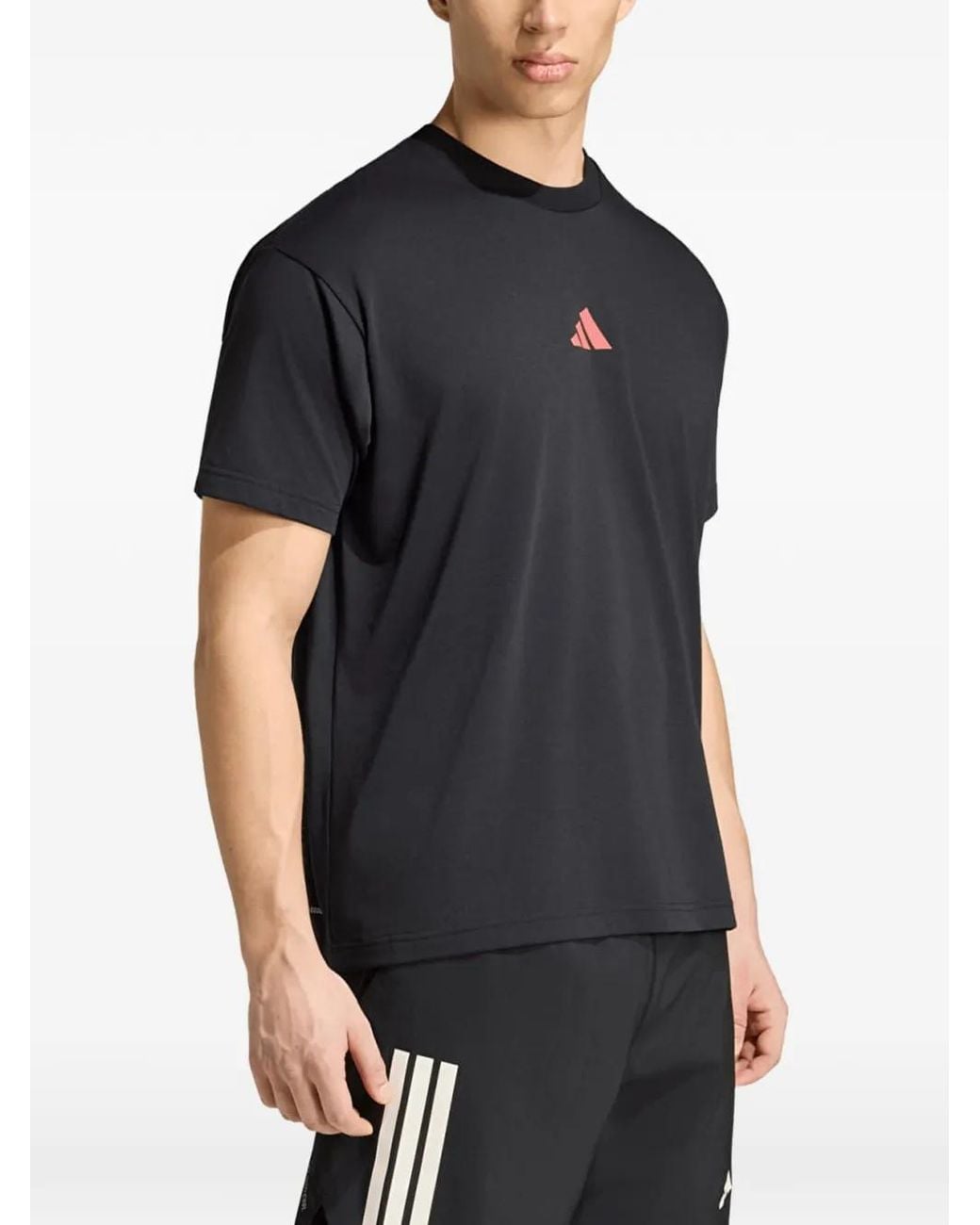 Adidas Black Running State Of Mind Graphic-Print T-Shirt