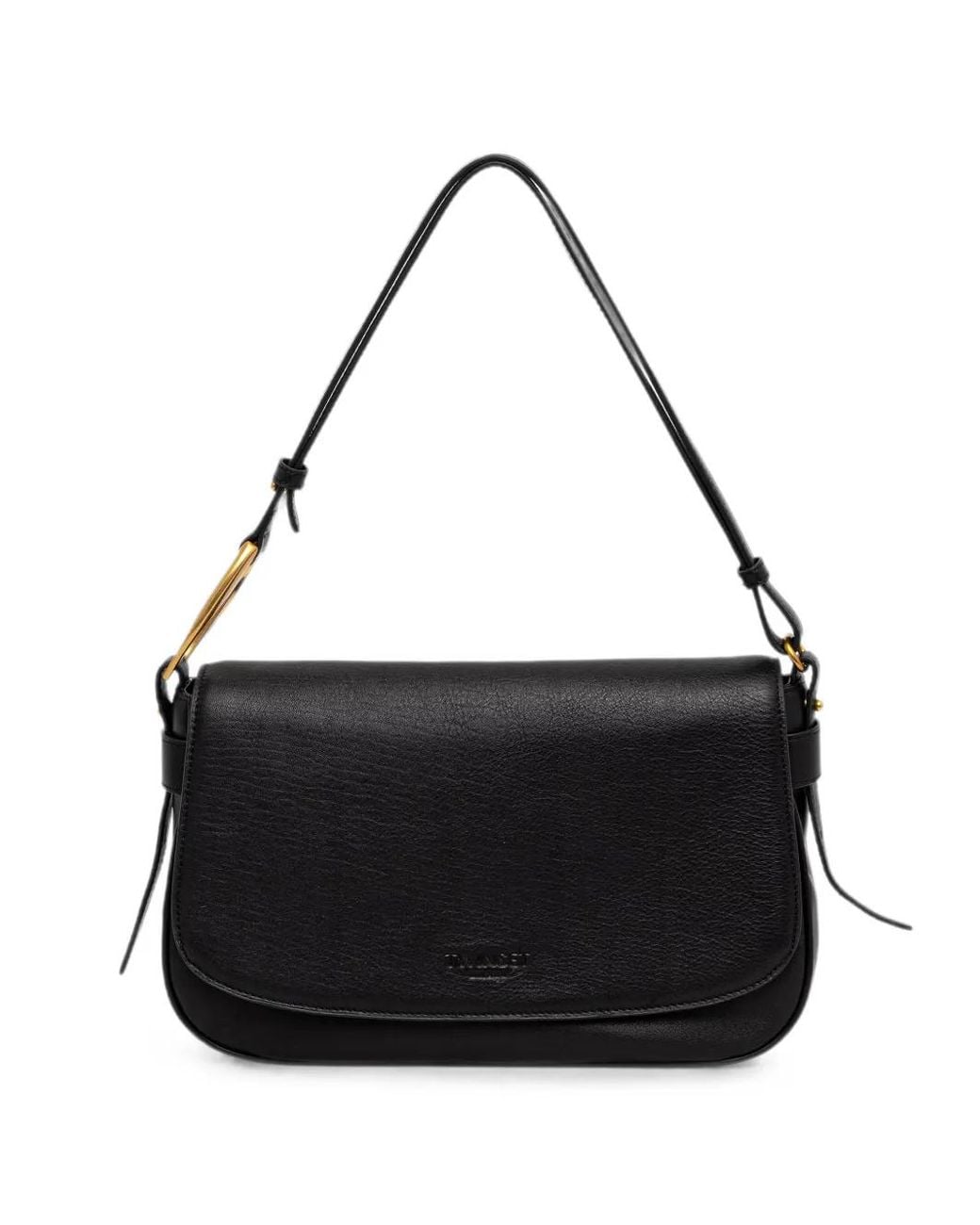 Twinset Black Logo-Embossed Shoulder Bag
