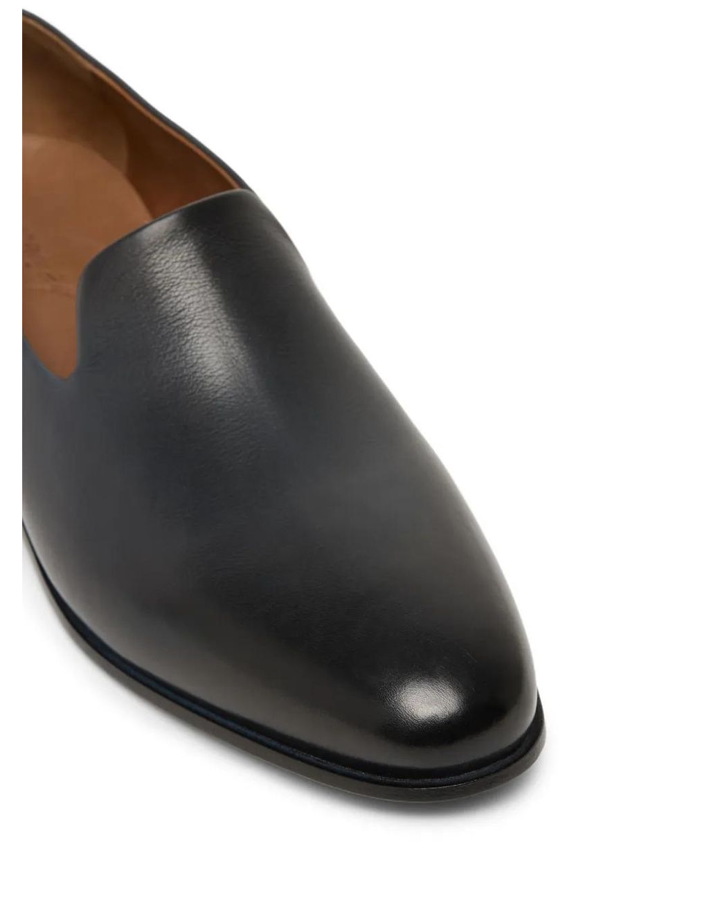 Marsèll Black Codina Almond-Toe Leather Loafers for men