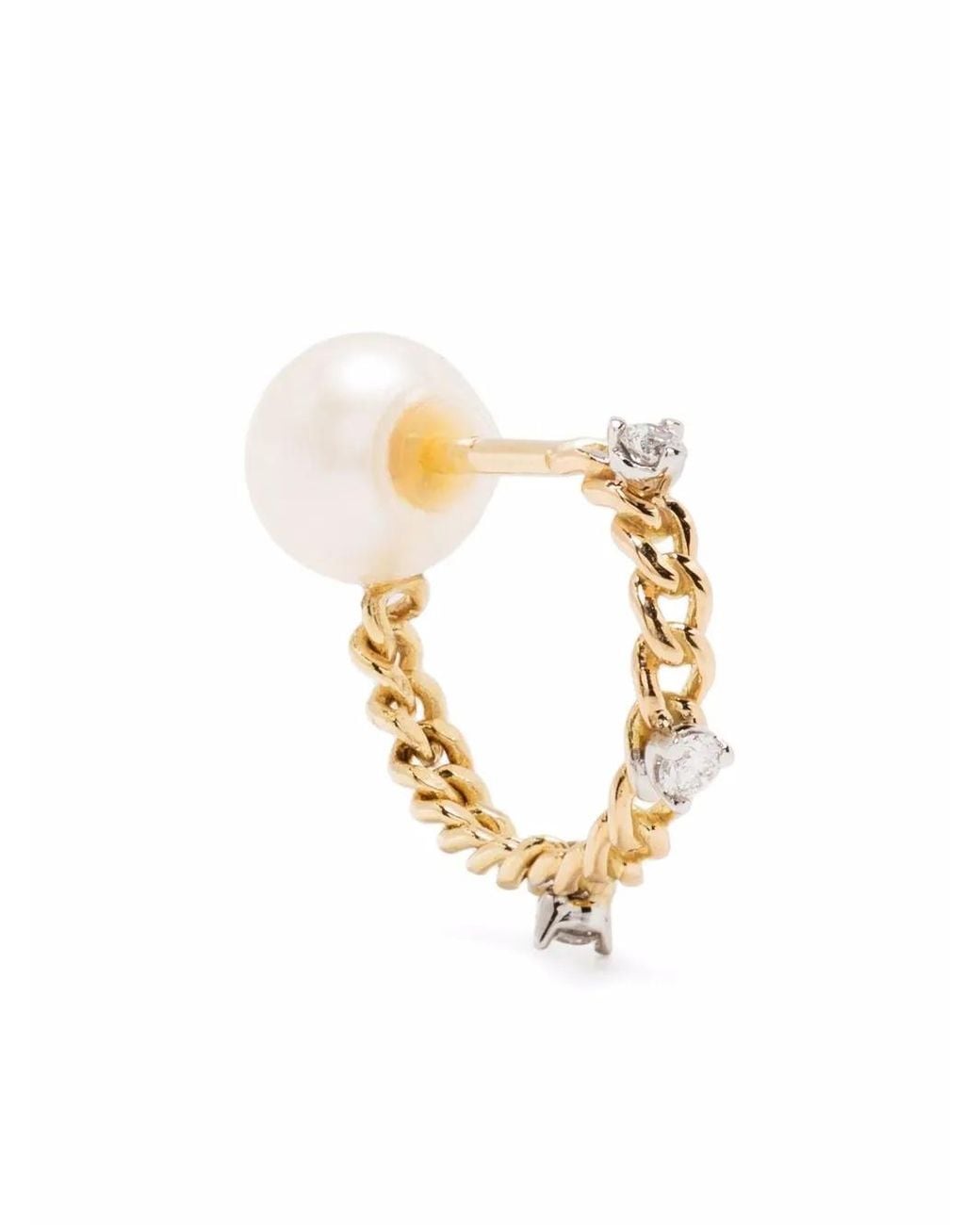 Delfina Delettrez Metallic 18Kt Unchain My Art Diamond Earring