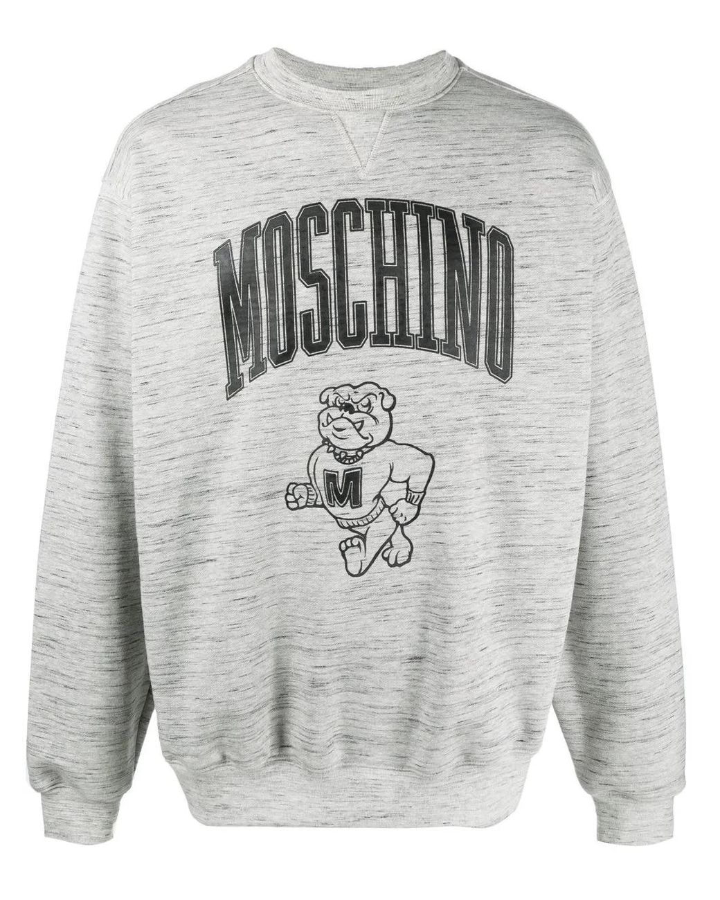Moschino Gray Sweat À Encolure Ras Du Cou for men