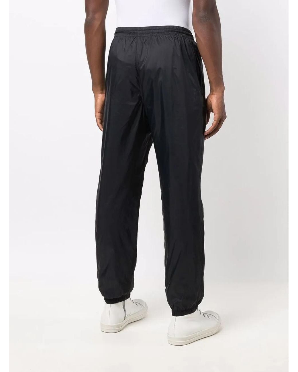 MSGM Blue Logo Print Trousers for men