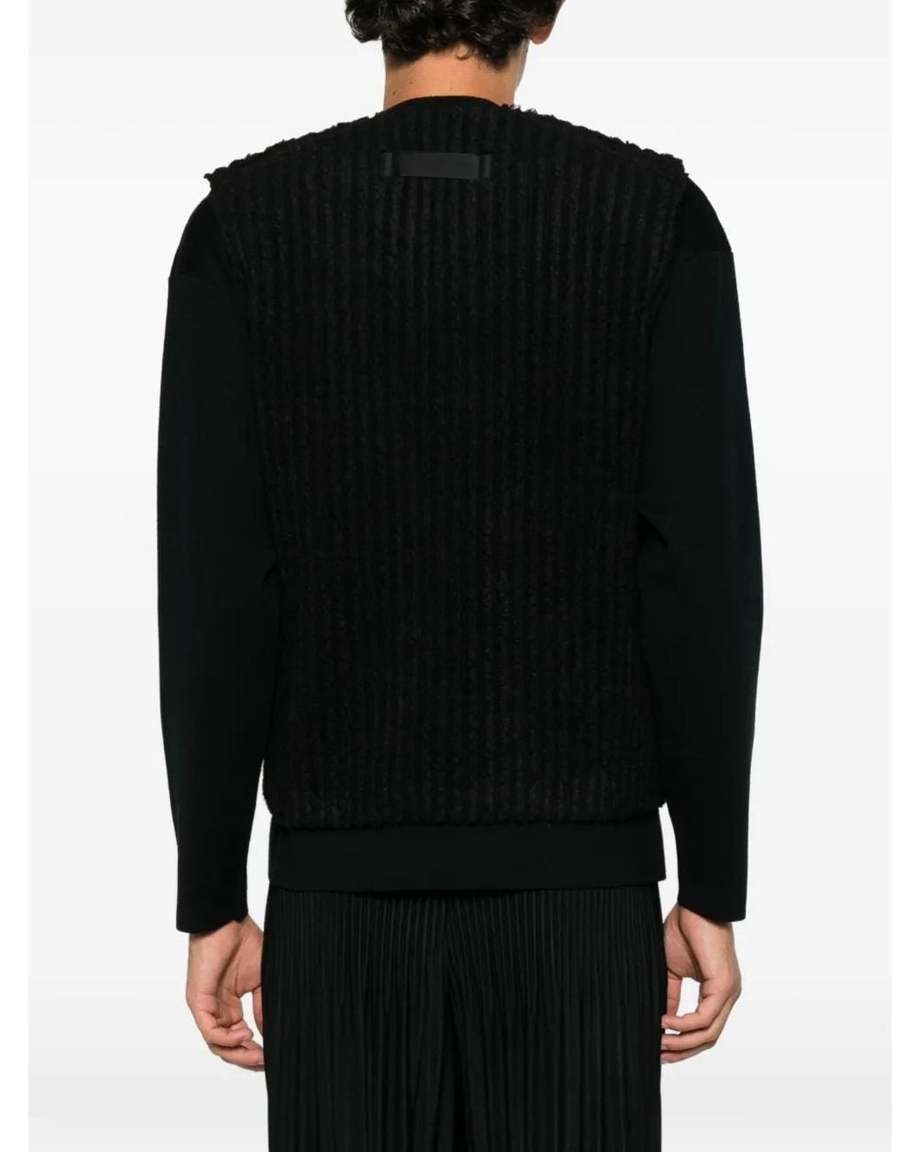 Homme Plissé Issey Miyake Black Pleated Zip-Up Gilet for men