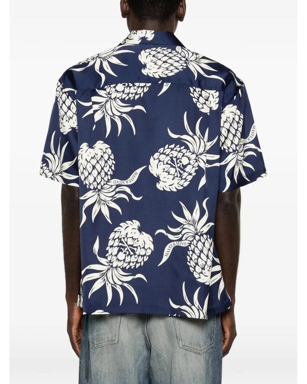 Mastermind Japan Overhemd Met Ananaspatroon in het Blue voor heren
