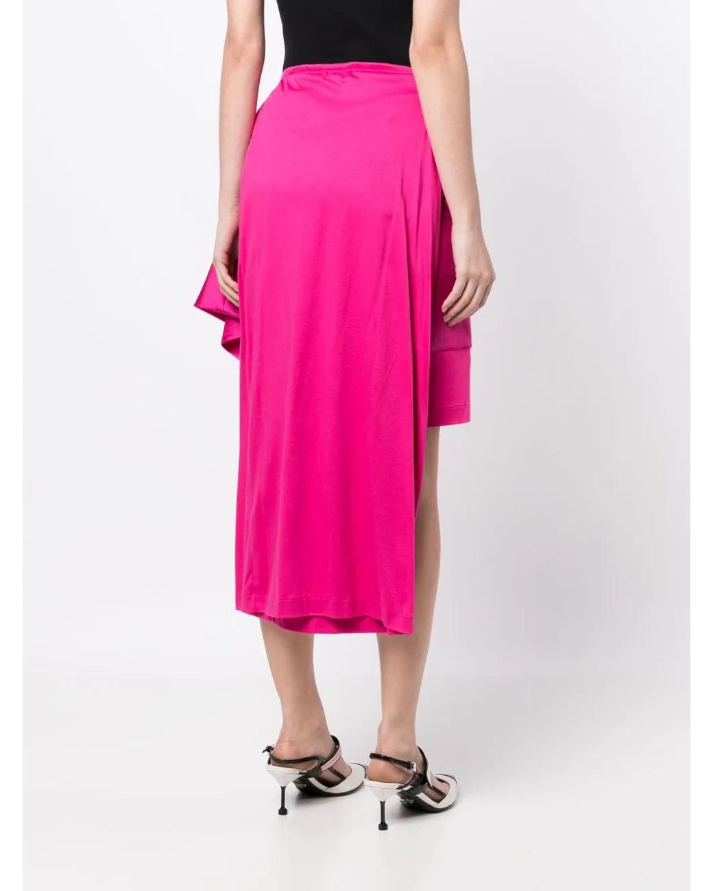 Undercover Pink Asymmetric Midi Skirt