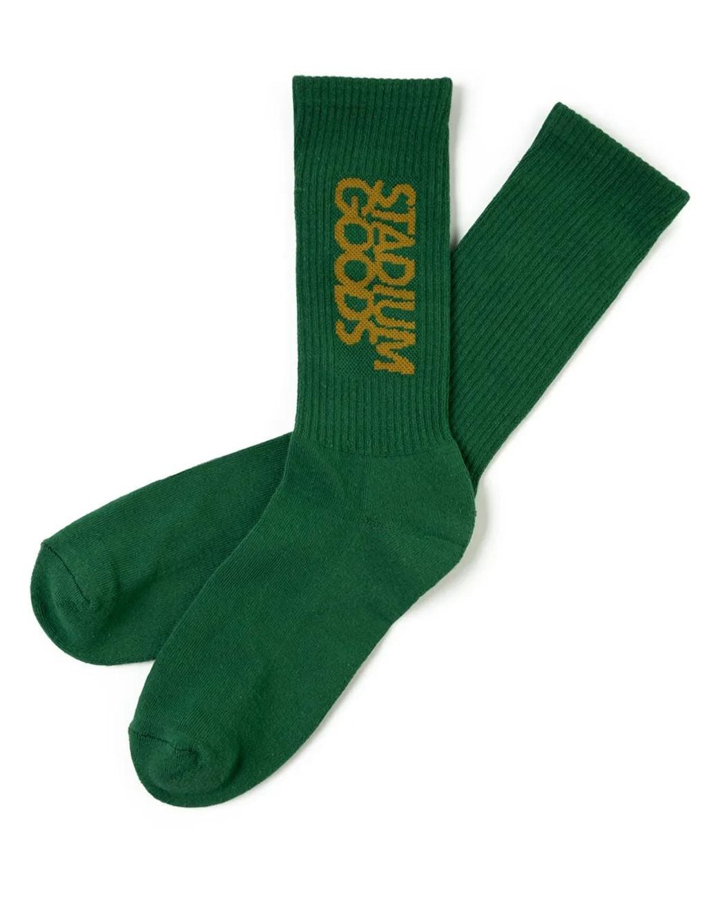 Stadium Goods Green Logo "Lucky" Crew Socks for men