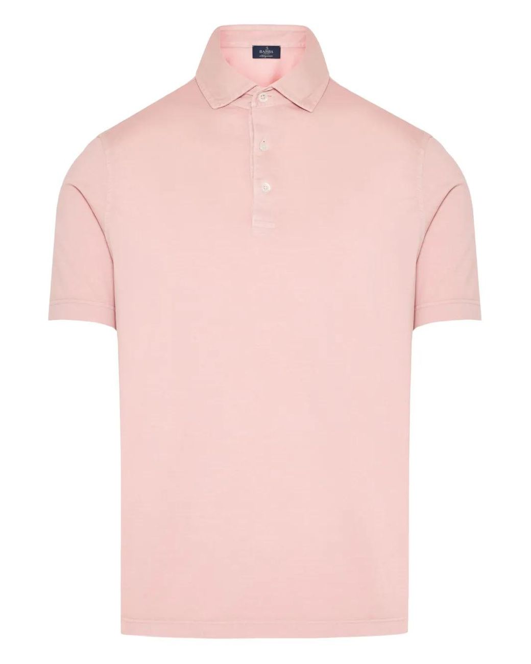 Barba Napoli Pink Short-Sleeve Polo Shirt for men