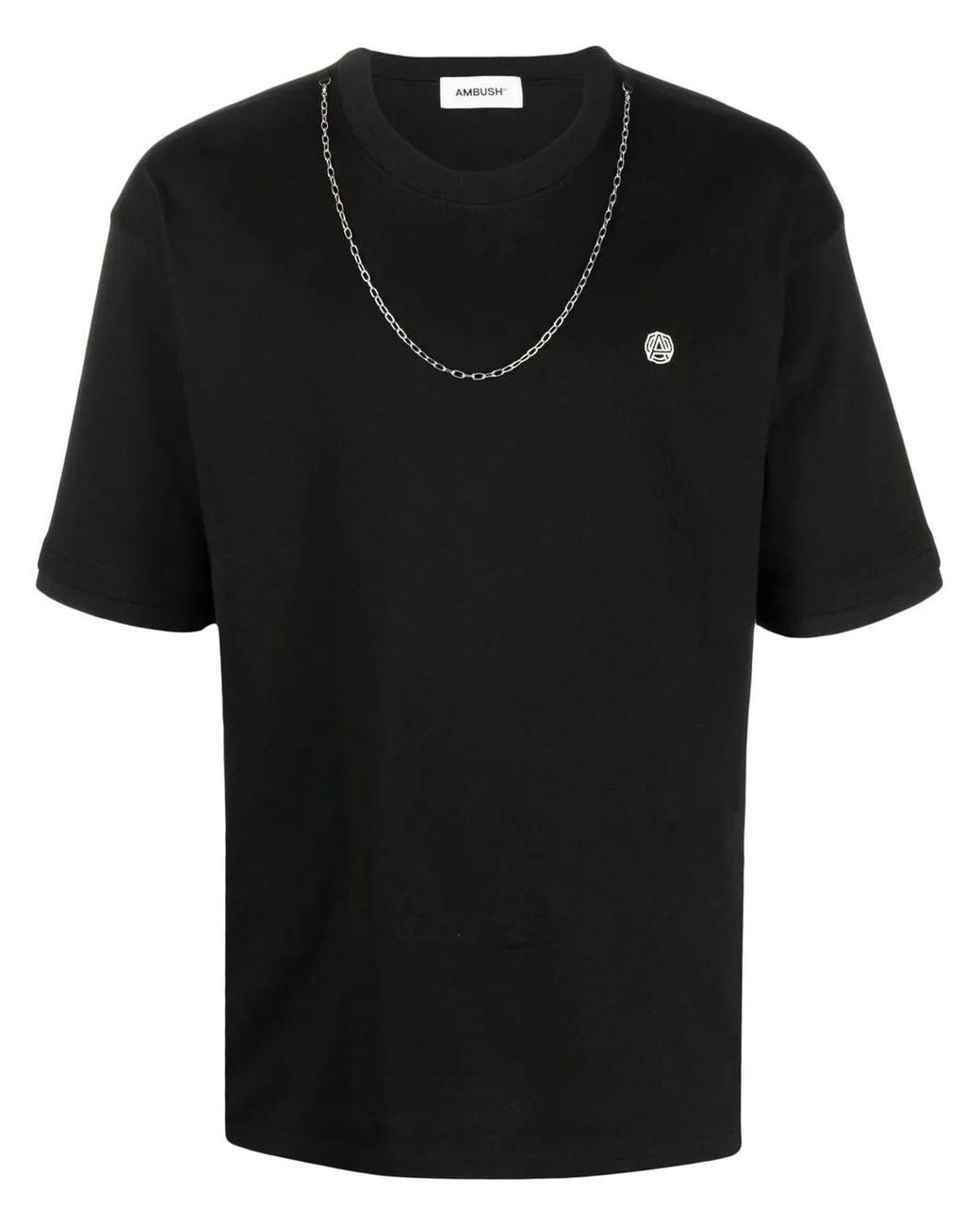 Ambush Black Chain-Detail T-Shirt for men