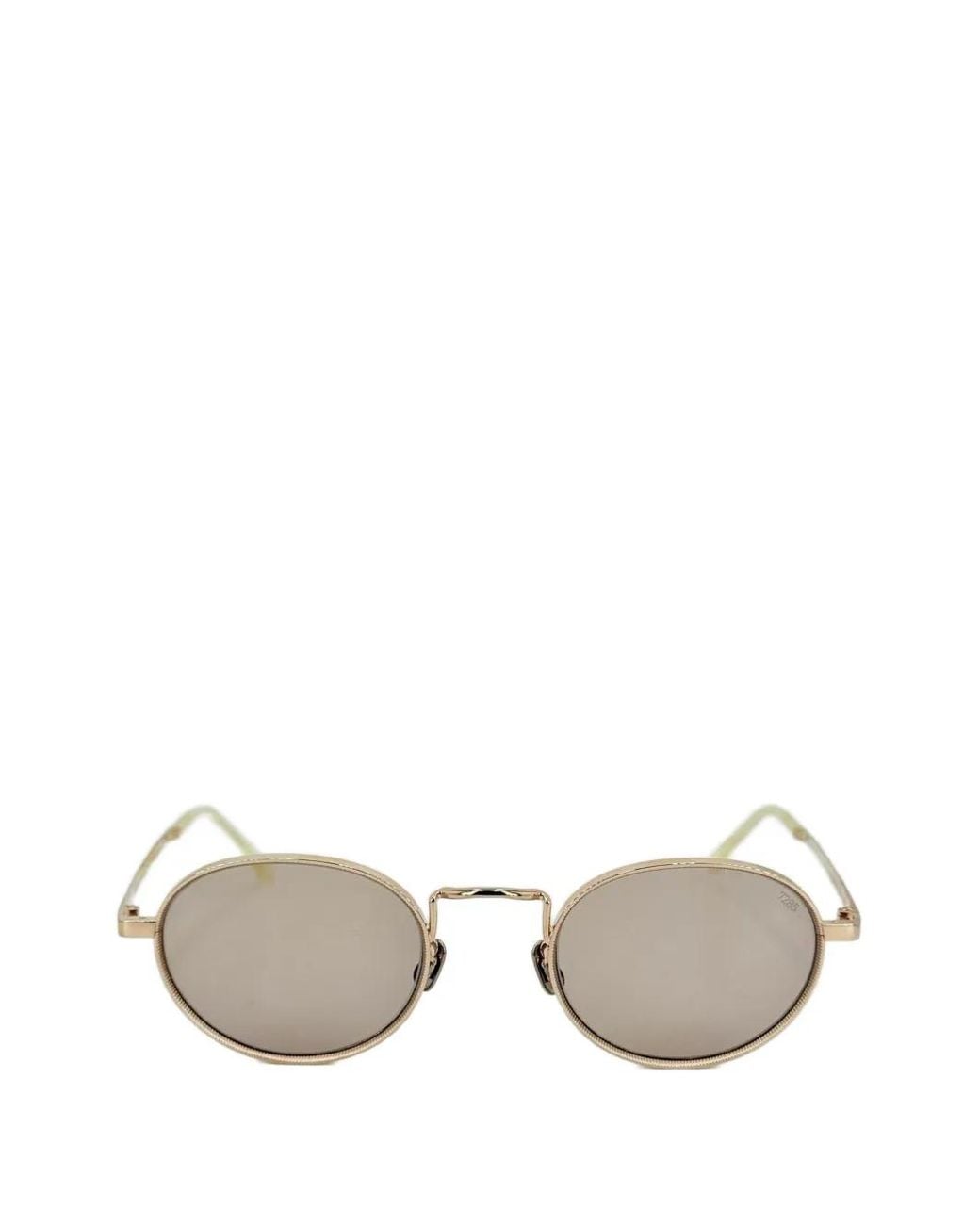 Eyevan 7285 Metallic Round-Frame Sunglasses