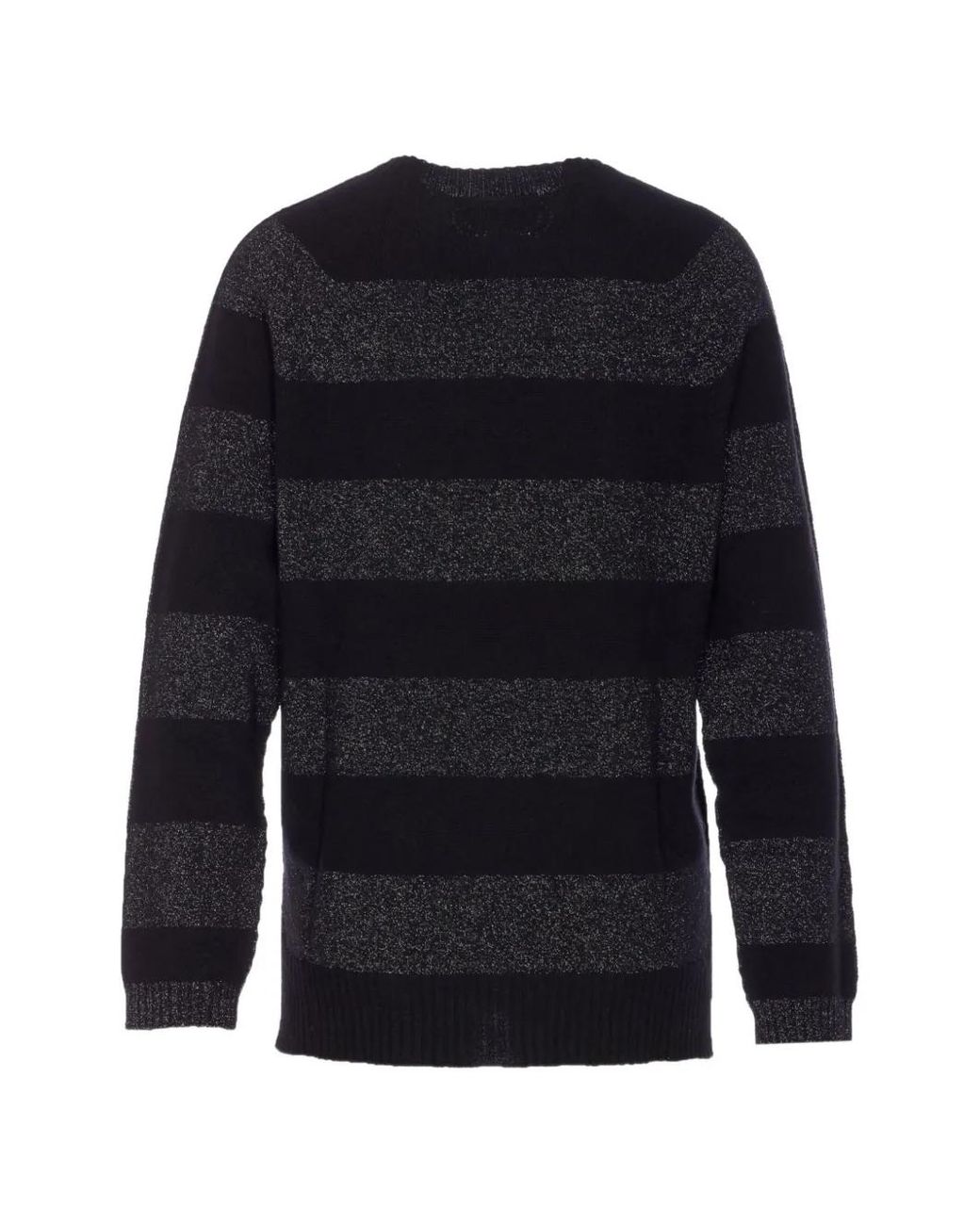 Twinset Blue Pull Rayé À Effet Usé