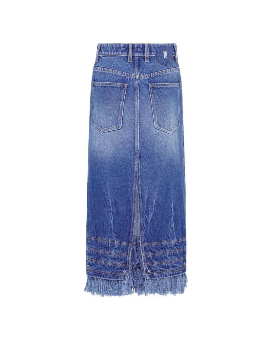 Rabanne Blue Midi Skirt