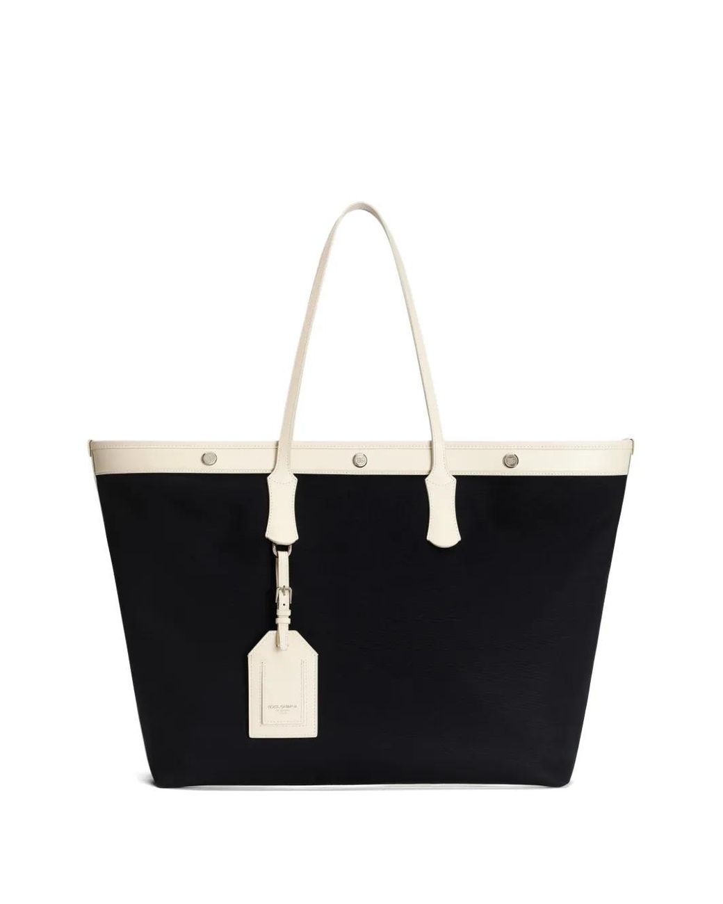 Dolce & Gabbana Black Atene Cotton Shopping Bag for men