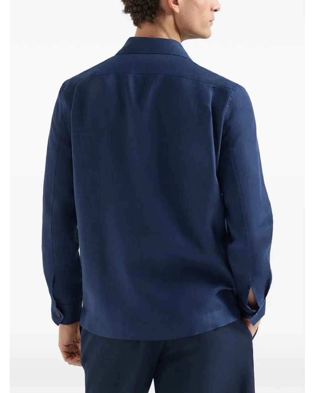 Brunello Cucinelli Blue Shirt for men