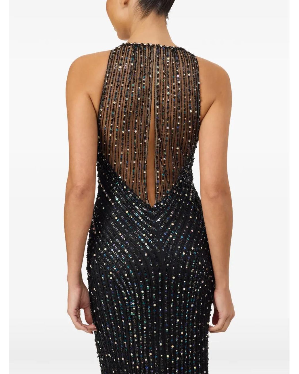 Jenny Packham Black Atlas Dress