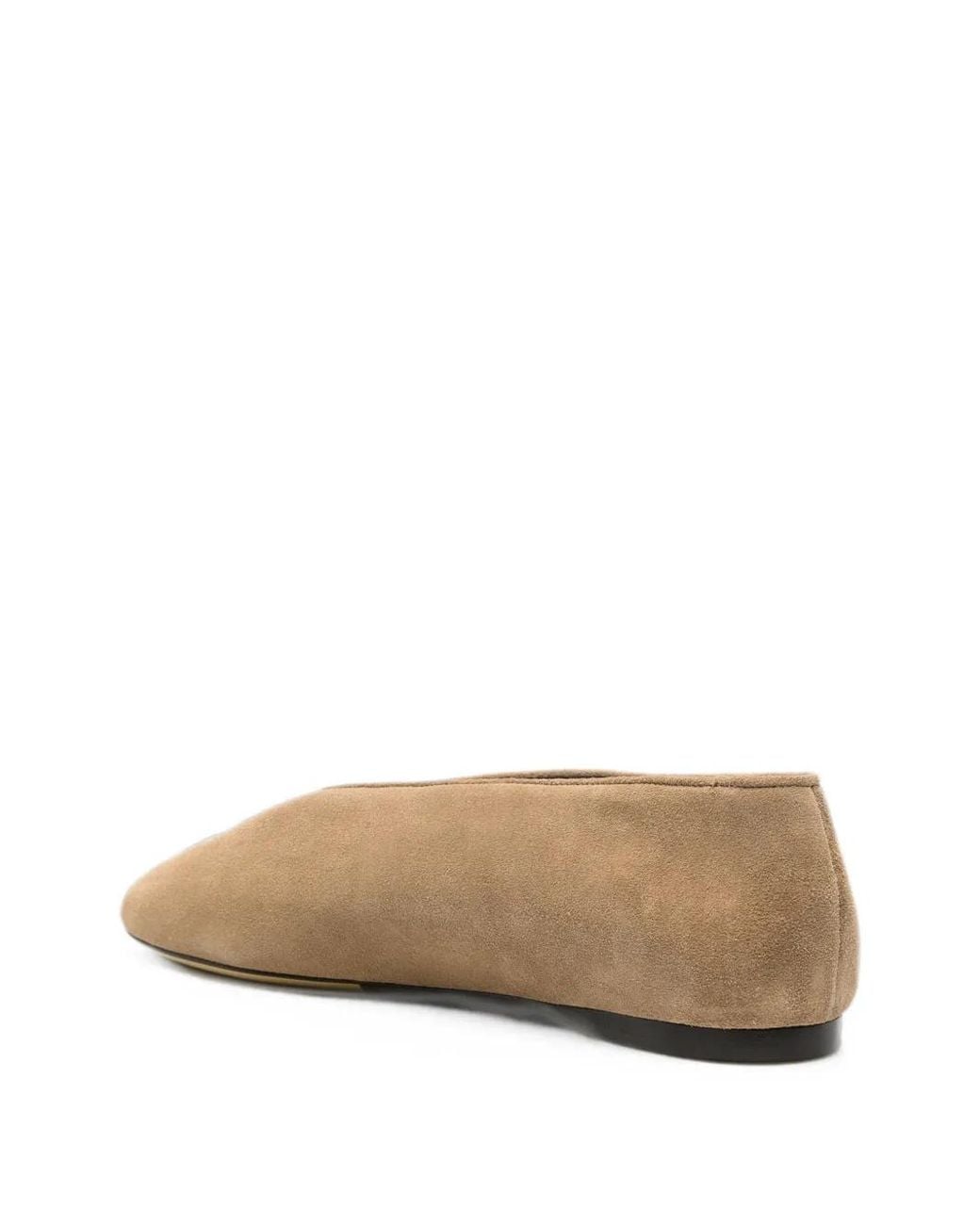Moschino Natural Round-Toe Ballet Flats