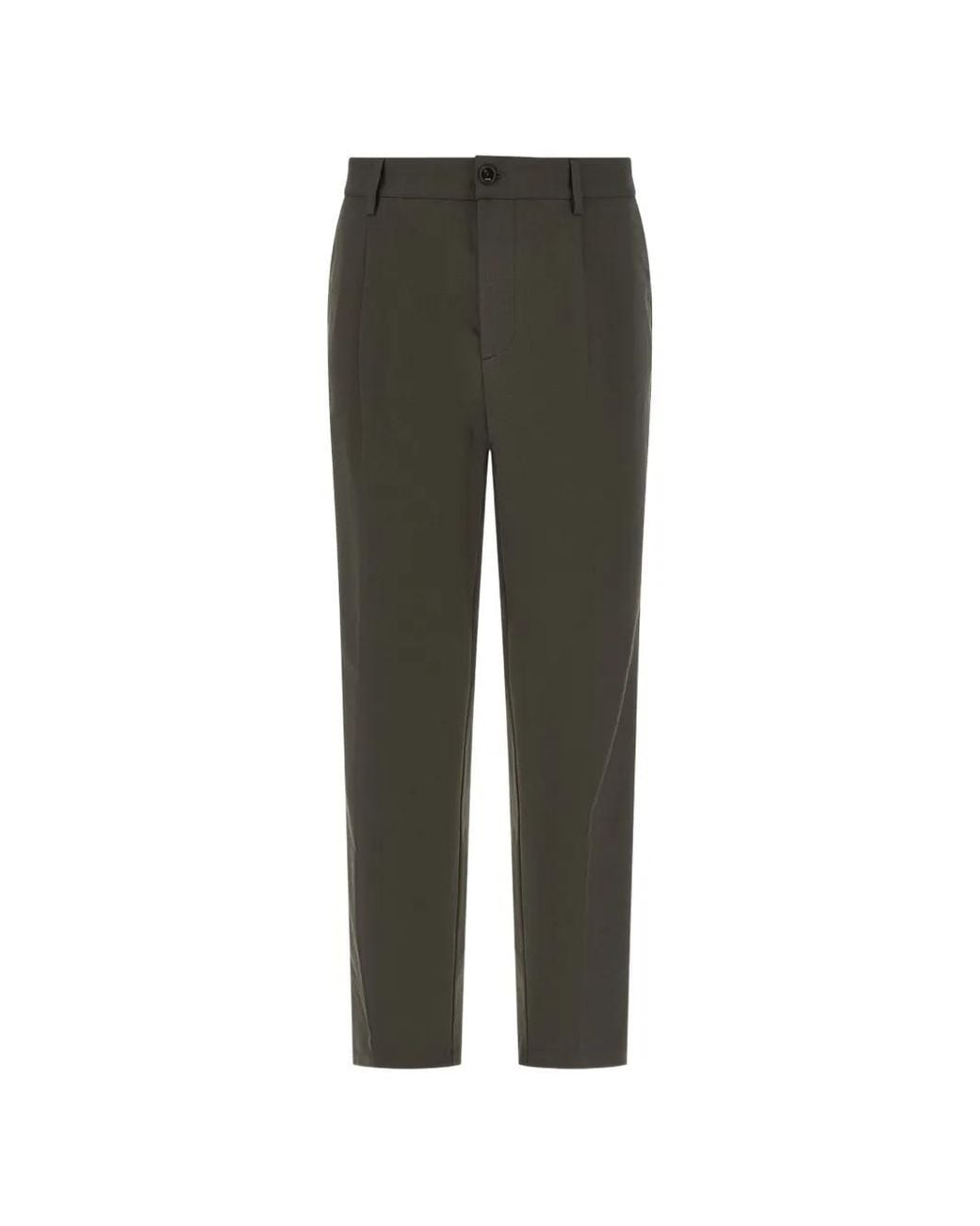 Cruna Green Tortona Pleated Trousers for men