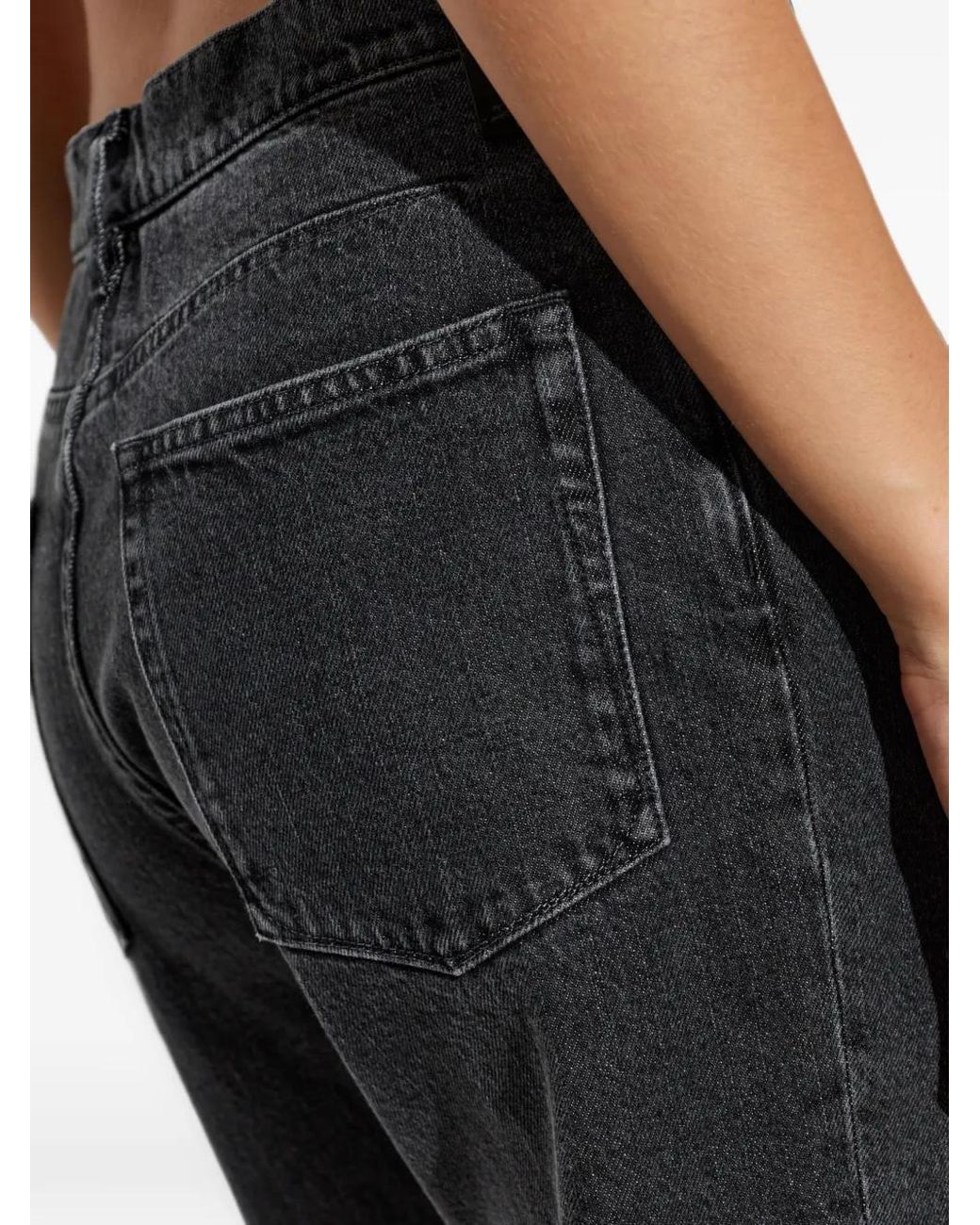 Jil Sander Black Button Tapered-Leg Jeans