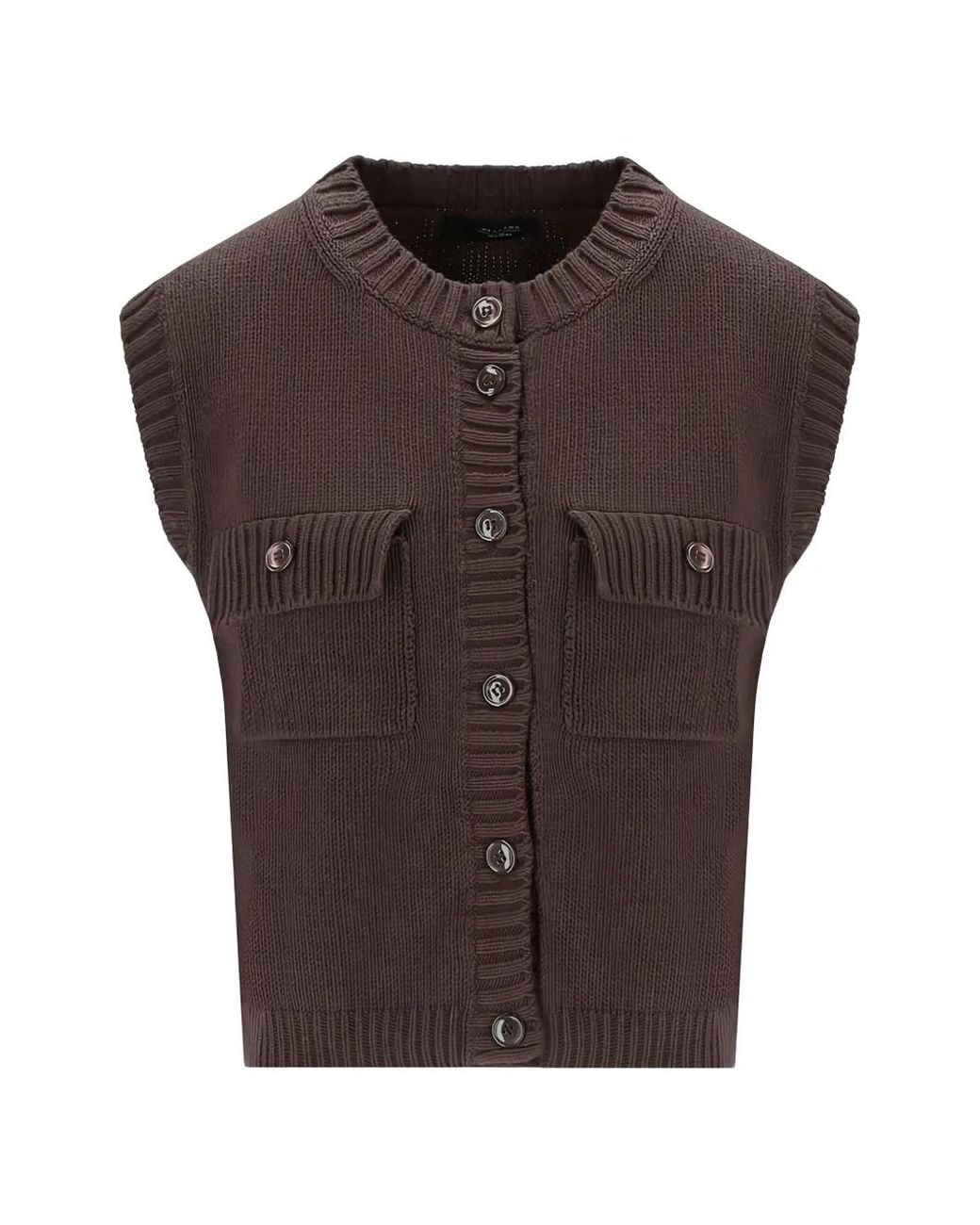 Chaleco Caprara Con Botones Weekend by Maxmara de color Brown
