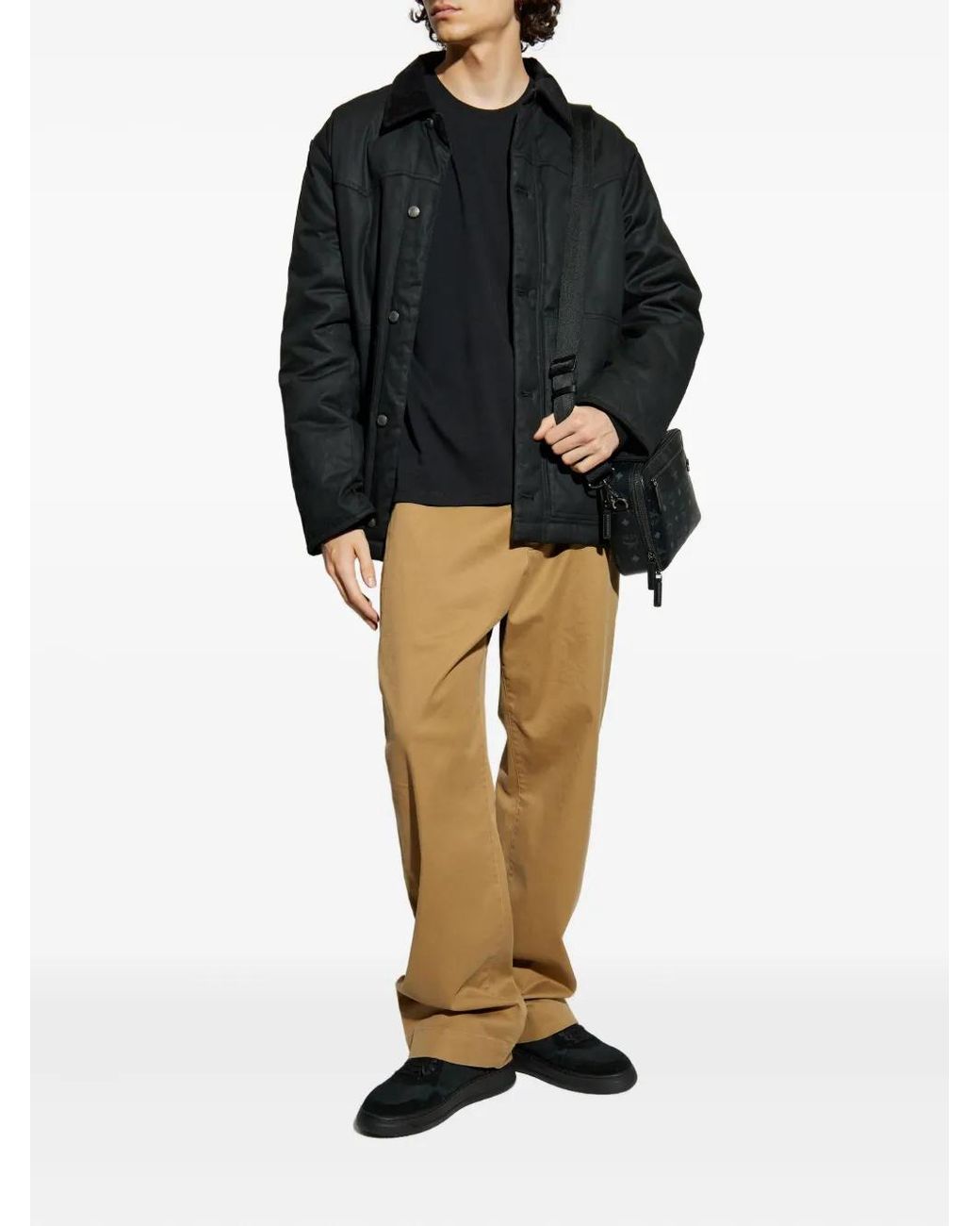 Zadig & Voltaire Gray Panelled Button-Up Jacket for men