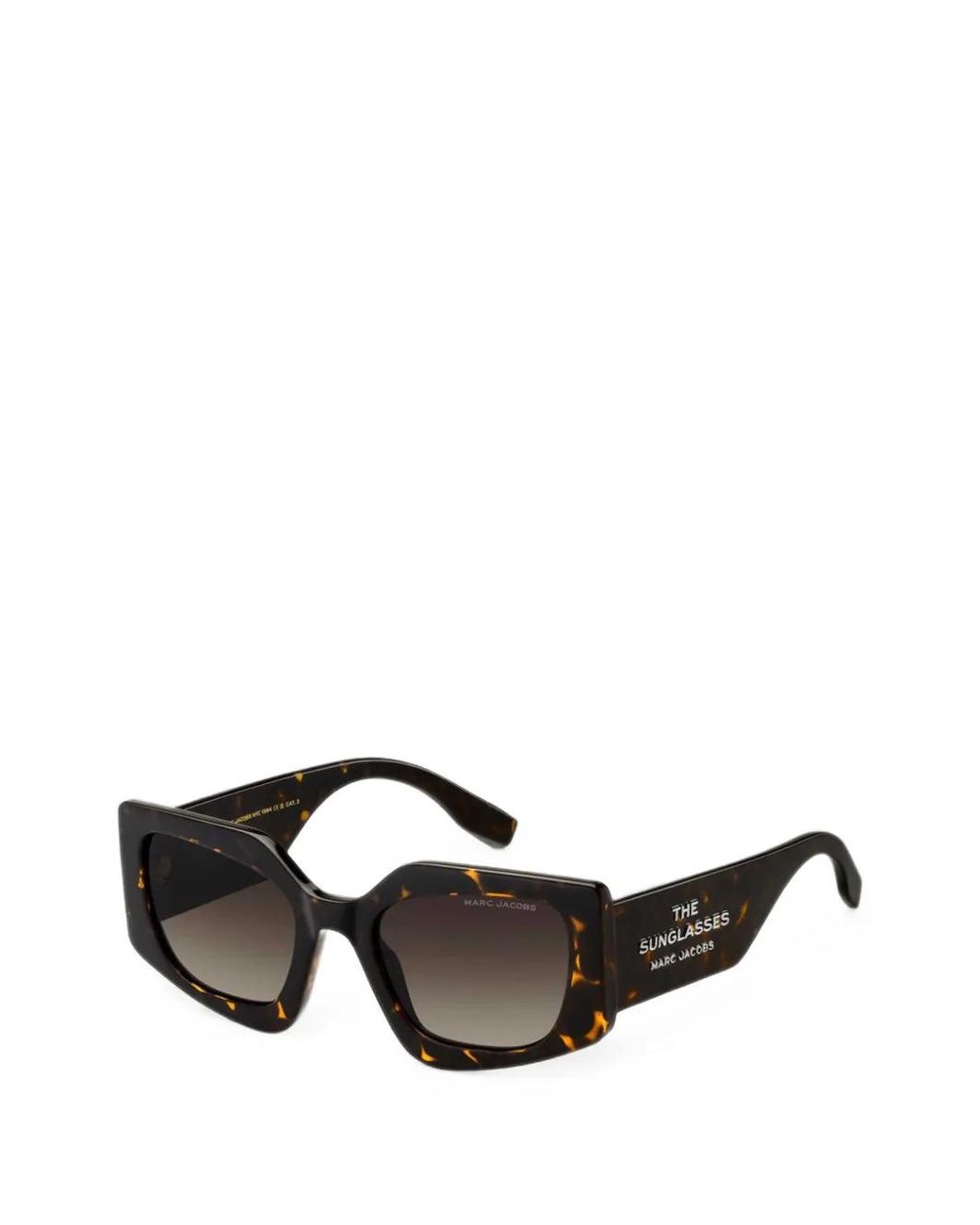 Marc Jacobs Brown Geometric-Frame Tortoiseshell Sunglasses