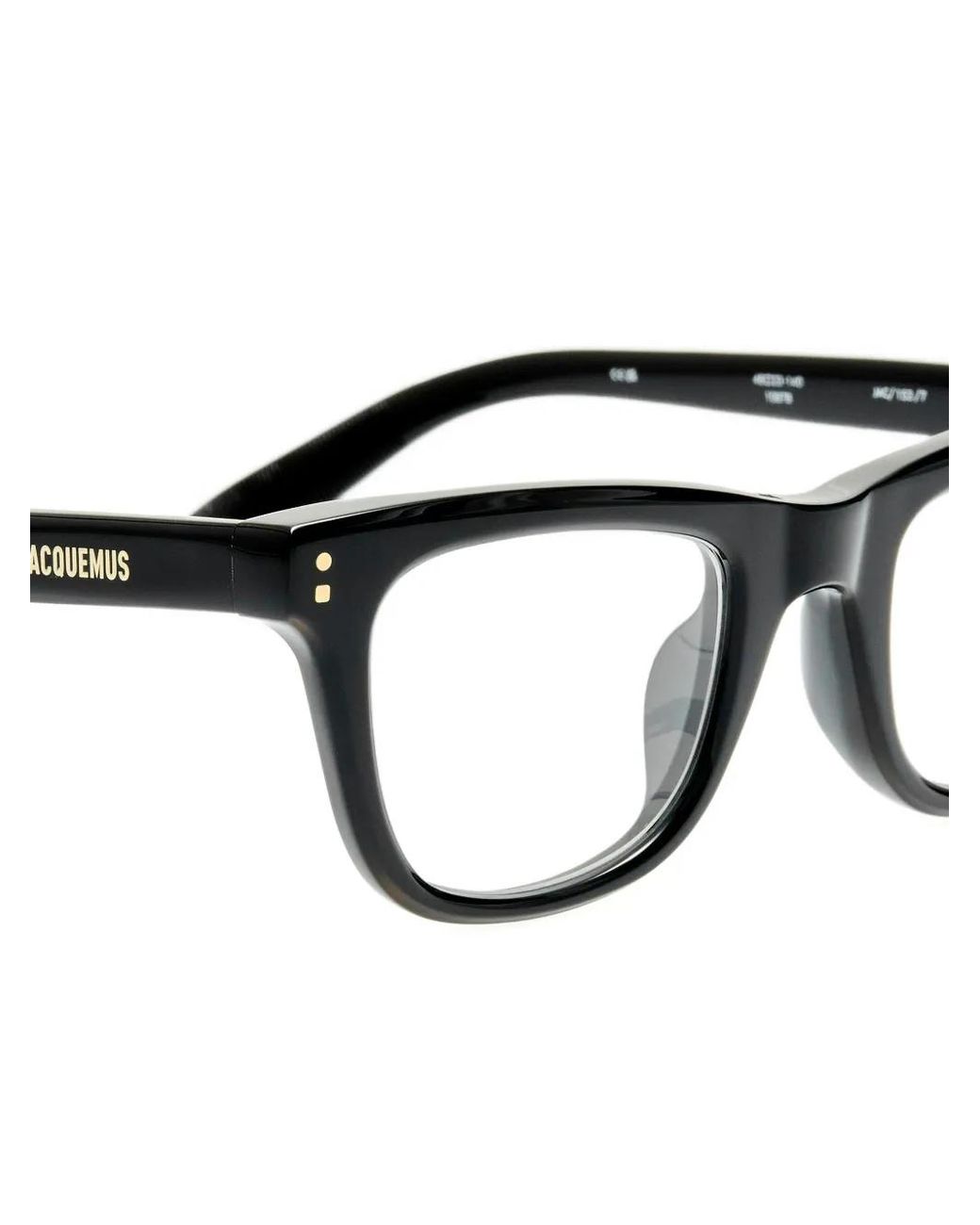 Jacquemus Black Brille Mit Eckigem Gestell