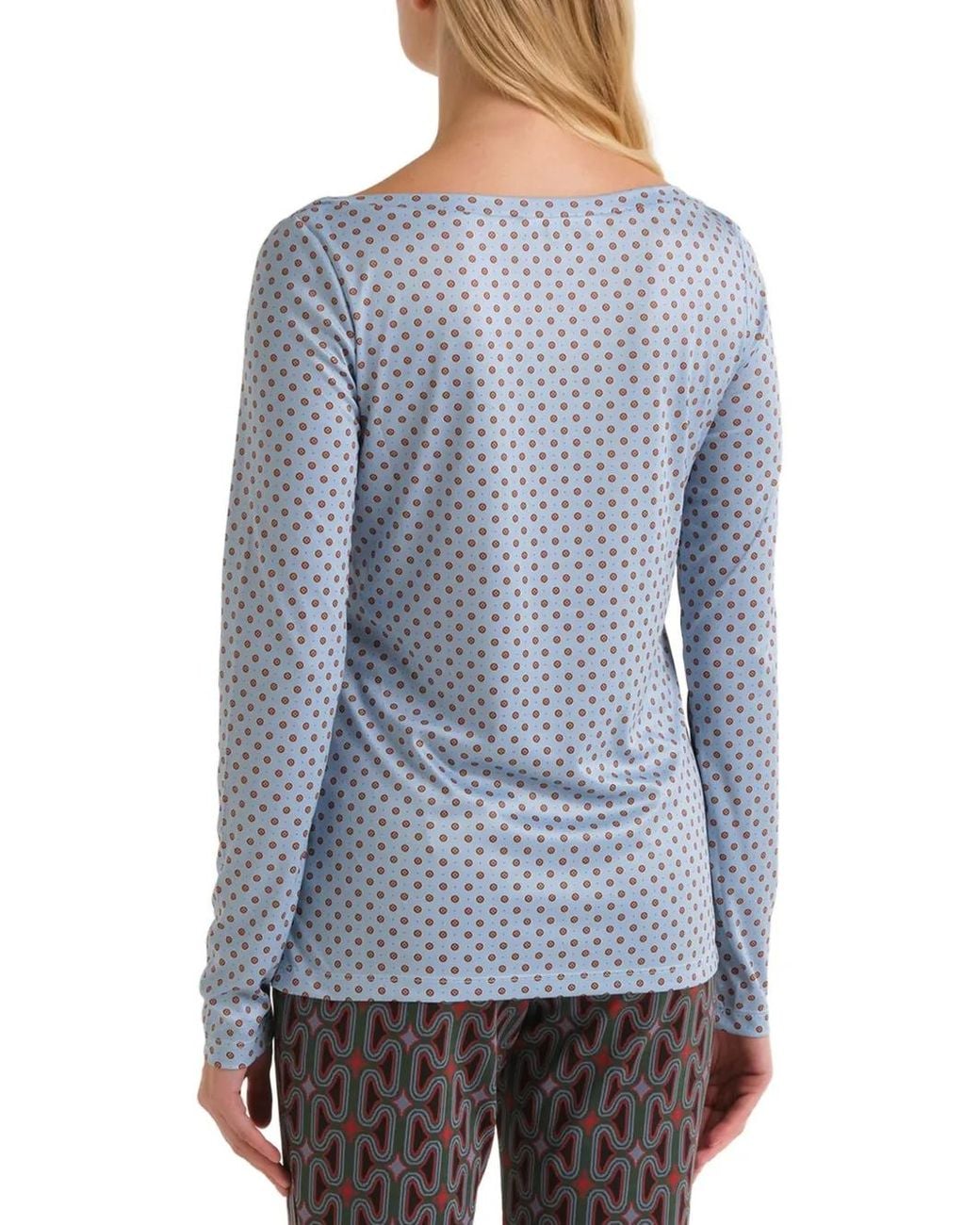 Maliparmi Blue T-Shirt En Jersey À Imprimé Graphique