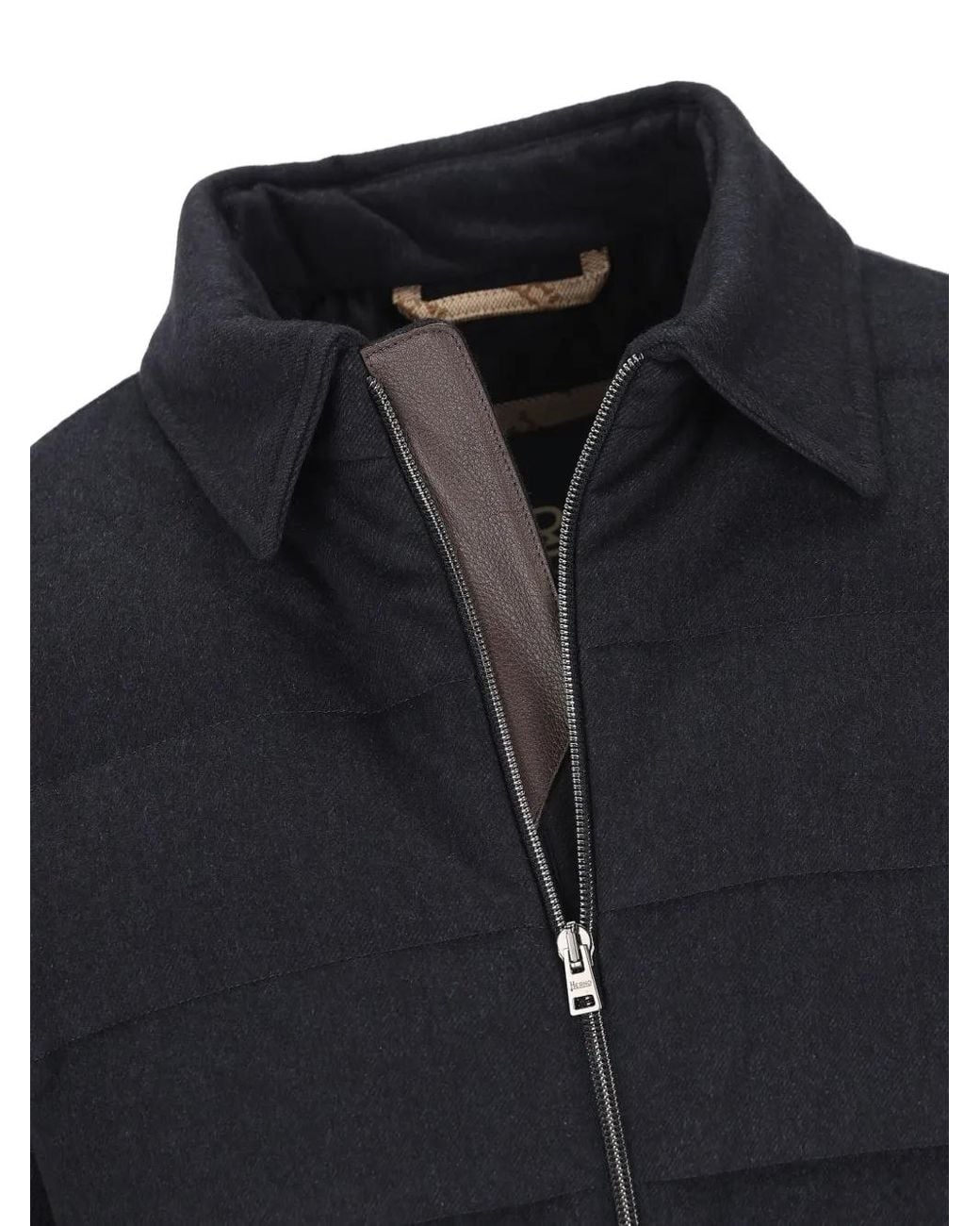 Plumífero Con Cuello De Polo Herno de hombre de color Blue