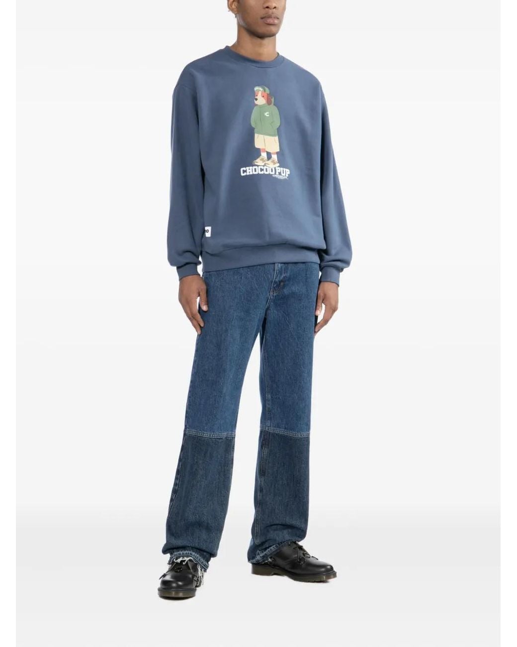 Chocoolate Blue Graphiced Sweatshirt for men