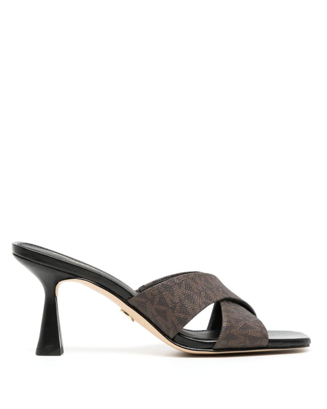 Michael Kors Clara 70mm Leather Mules in Brown | Lyst
