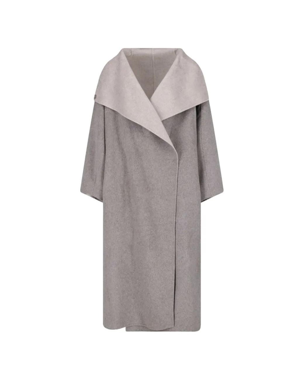 Frankie Shop Gray Leroy Reversible Funnel-Neck Coat