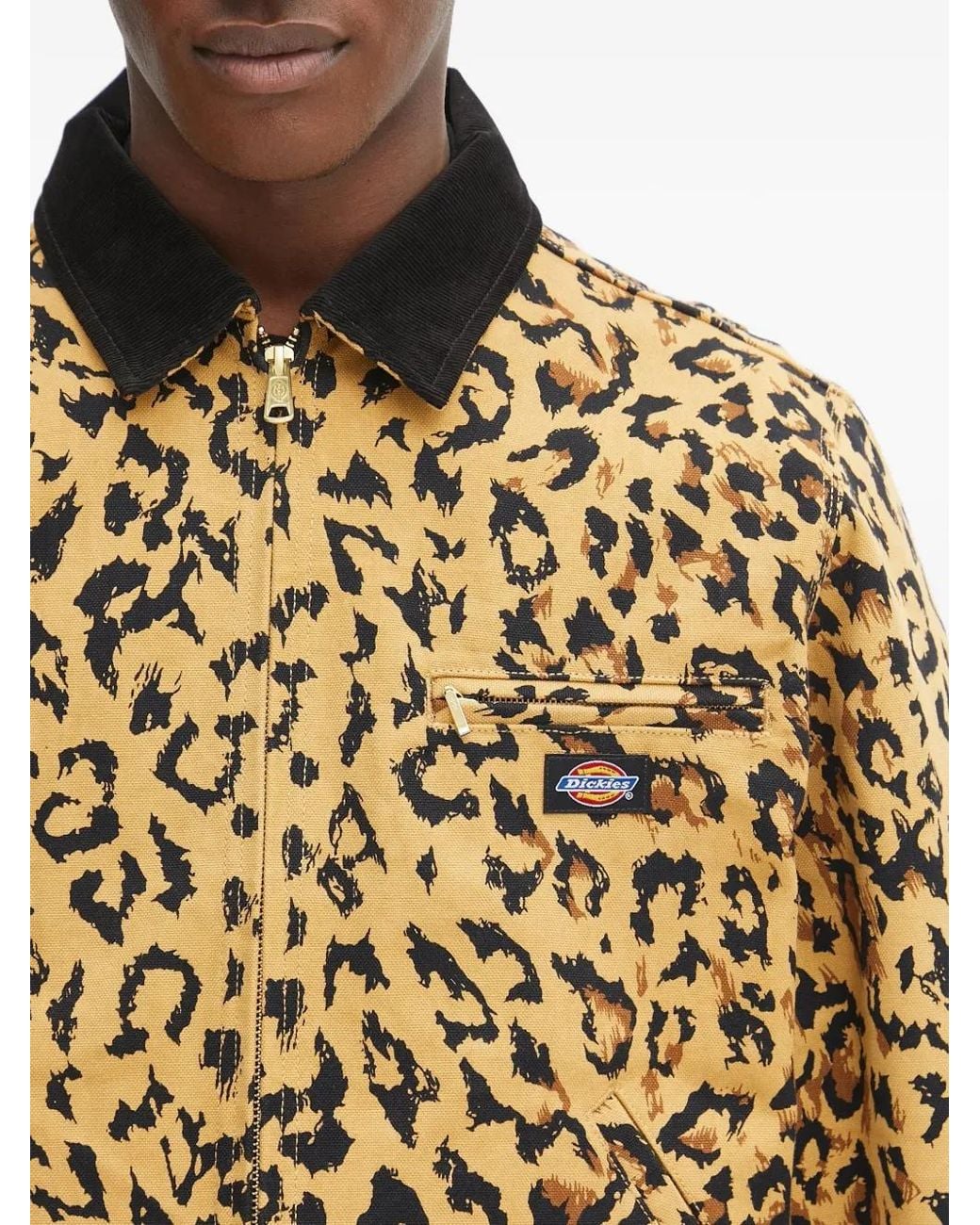 Wacko Maria Natural X Dickies Animal-Print Corduroy Jacket for men
