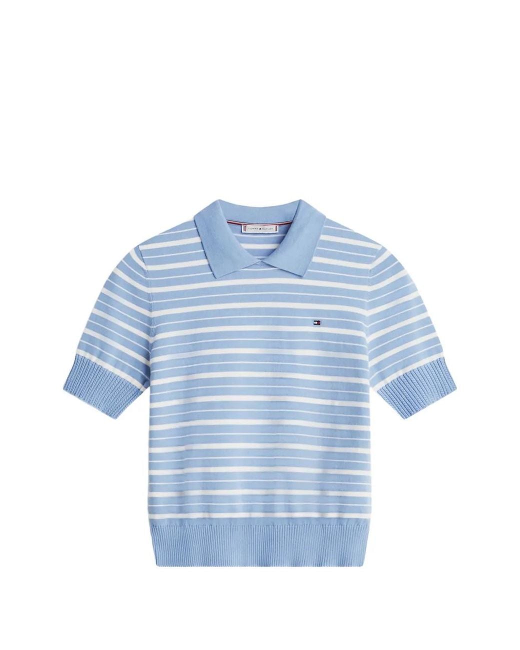Tommy Hilfiger Blue T-Shirt En Coton À Rayures