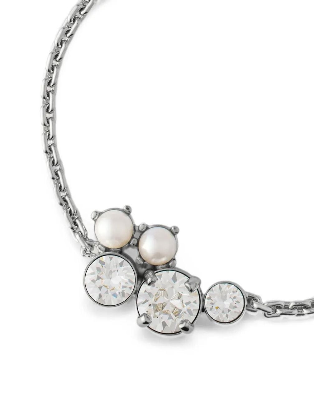 Givenchy Metallic Crystal Pearl Bracelet