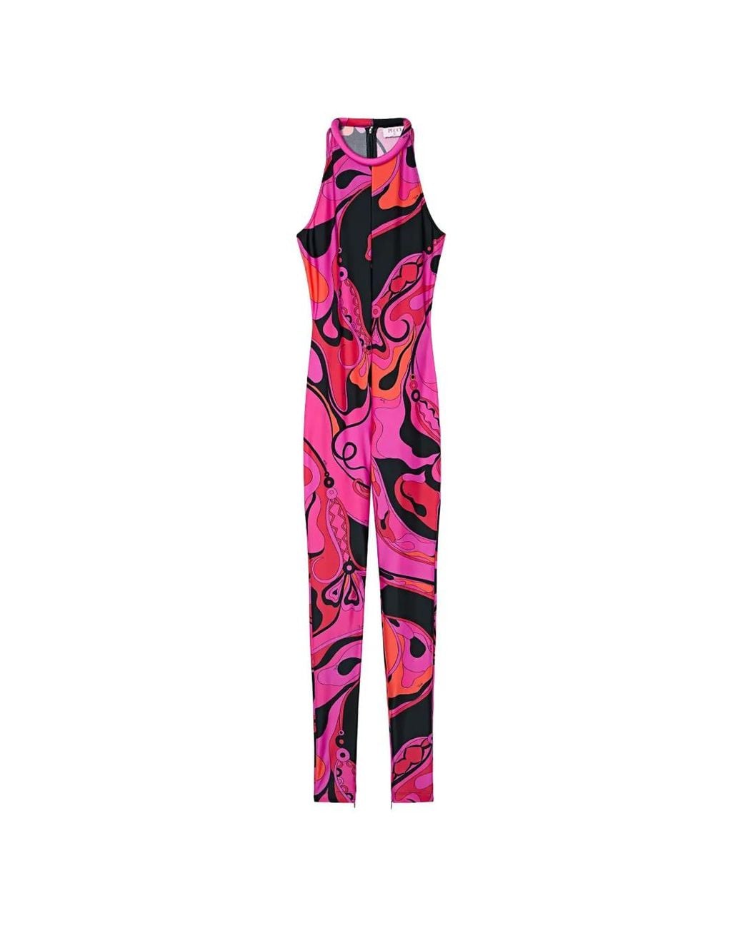 Emilio Pucci Pink Orchidee-Print Long Jumpsuit